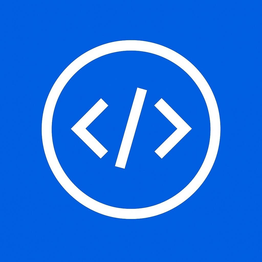 A no code llm ai agent builder icon on a blue background of mergepoint ai's blog.