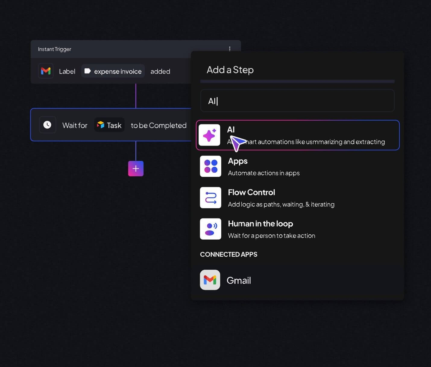 An example of how mergepoint ai works on automating workflow.