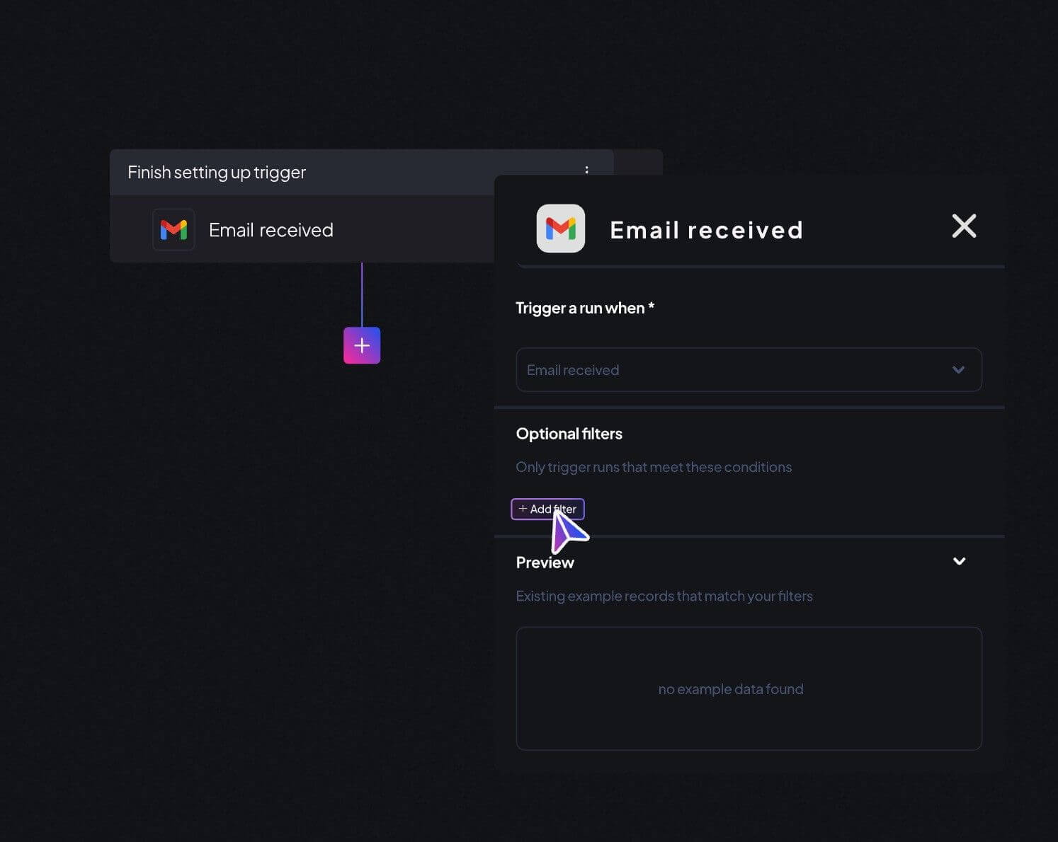 An image of how Mergepoint's no code llm ai agent builder works.
