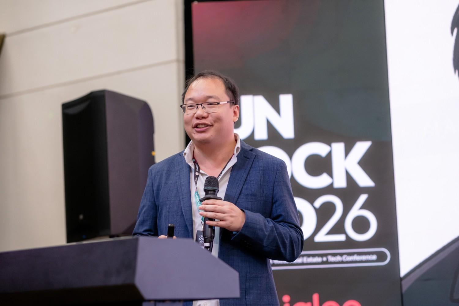 Rico Mok, cto and co founder of Mergepoint AI speaking at Unlocked 2026 in Singapore hosted by igloo