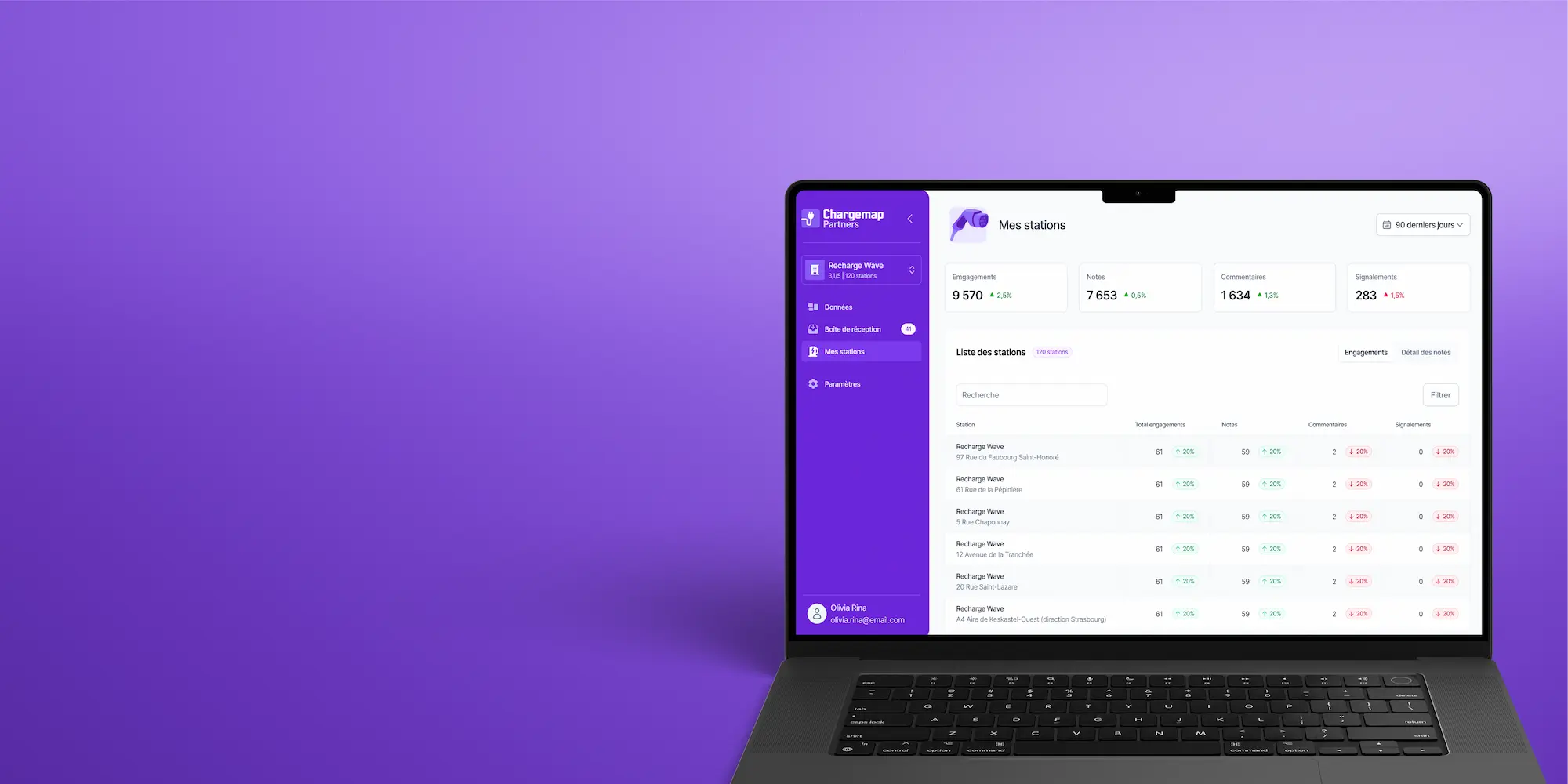 Chargemap partners mockup experience