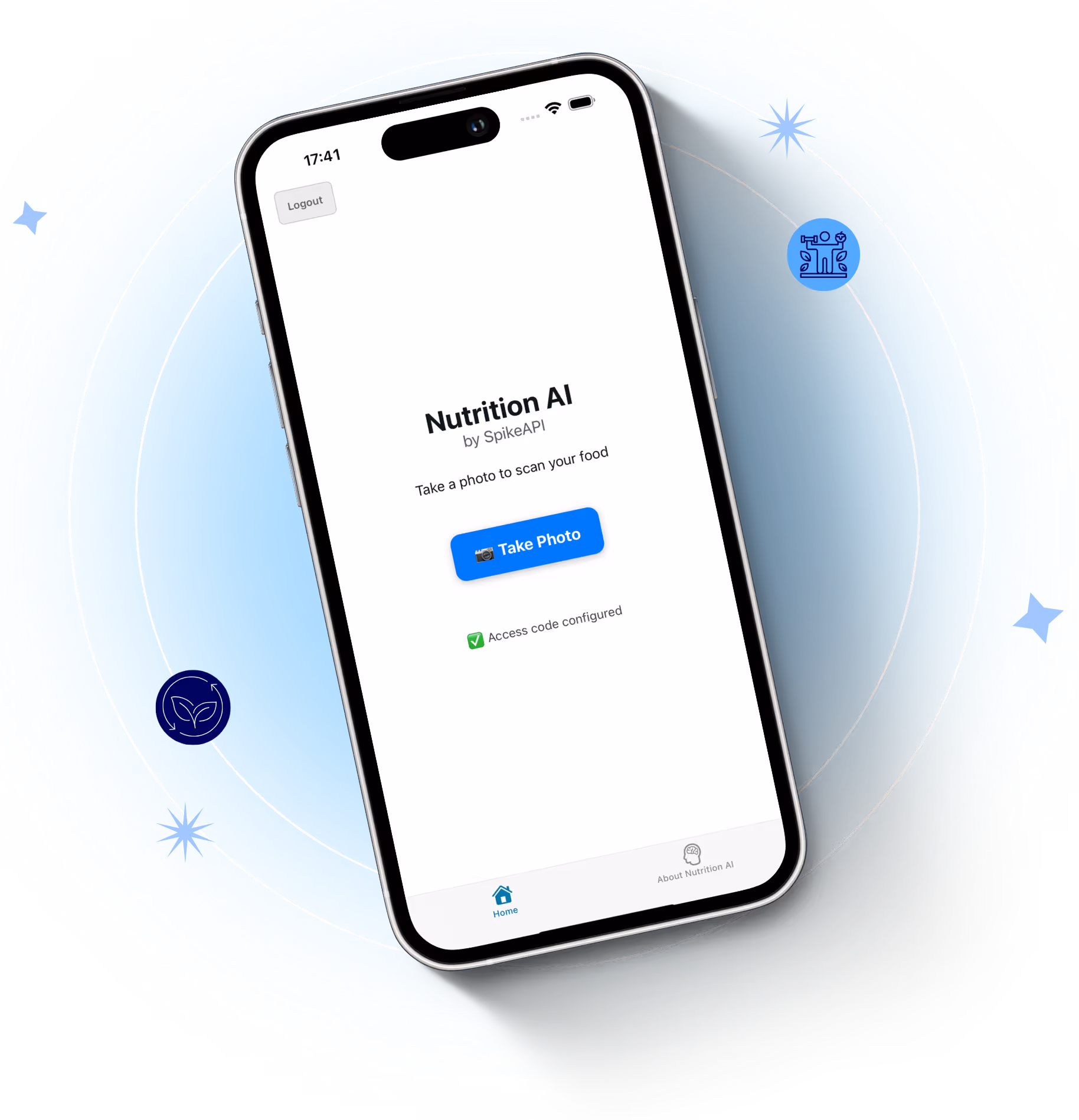 Nutrition facts panel generated using Spike AI Nutrition Scanner, displaying detailed macro and micronutrient information for a dish, including carbohydrates, protein, and iron.
