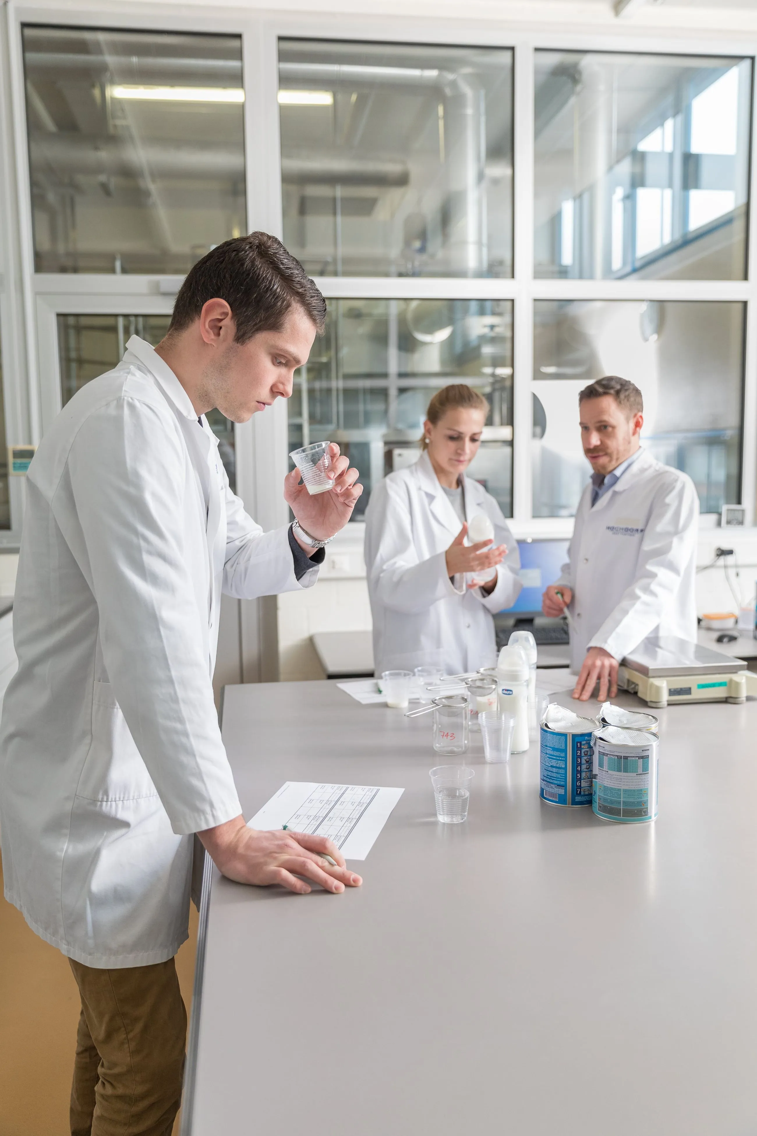 Qualitätsprüfung der Produkte im Labor