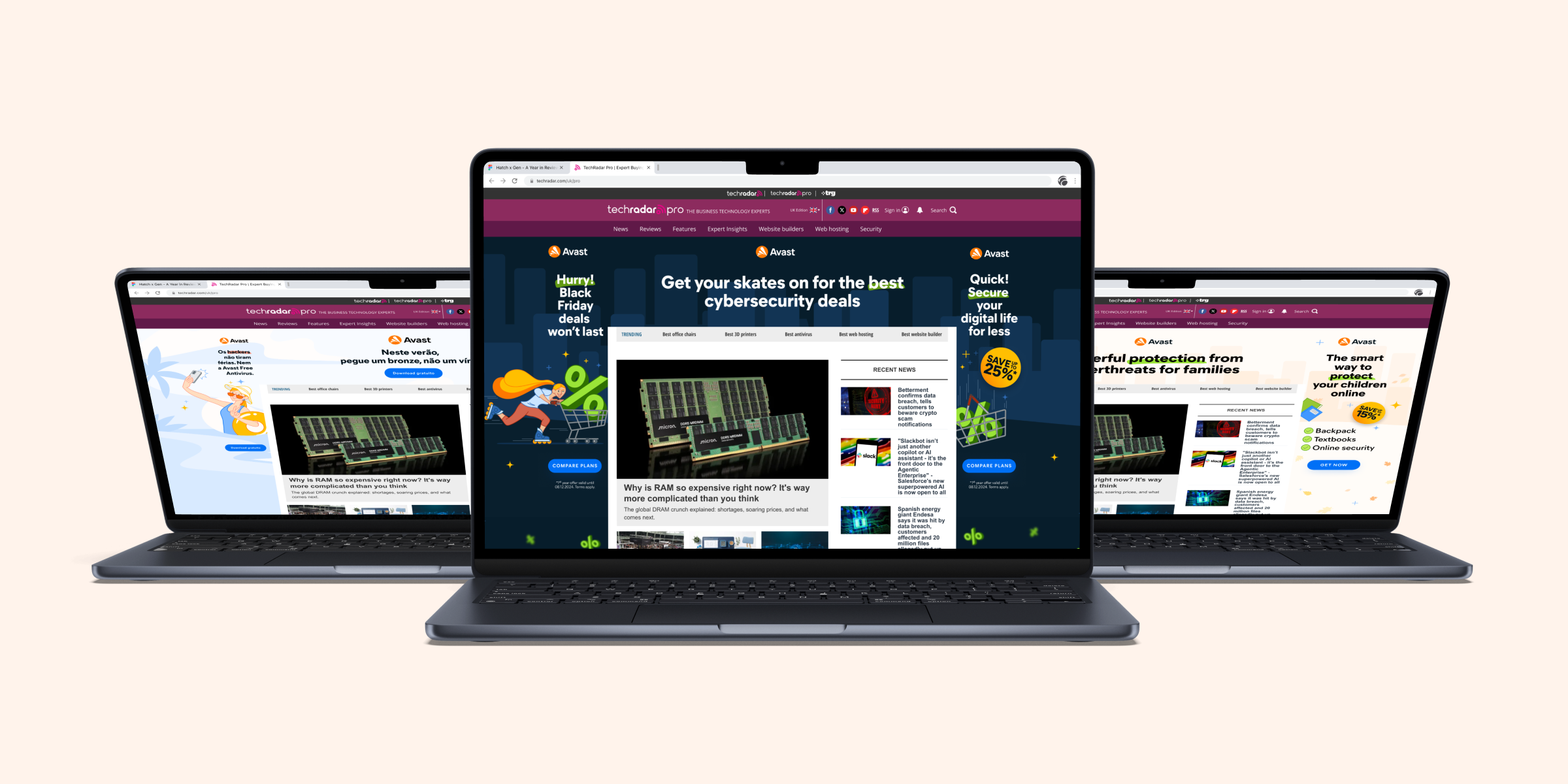 Gen Digital Webskin Design: Avast & Norton Campaigns
