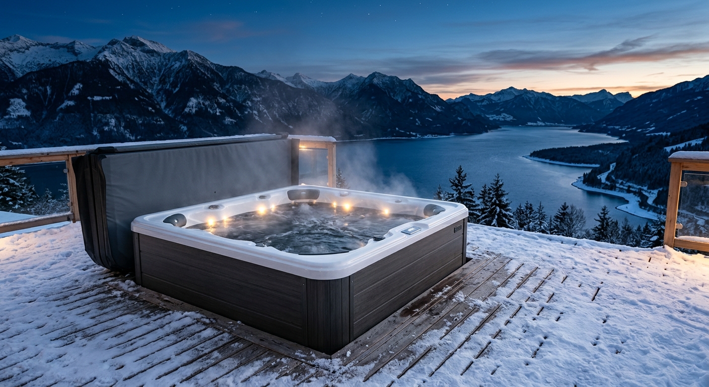 Spa extérieur en hiver : consommation et confort