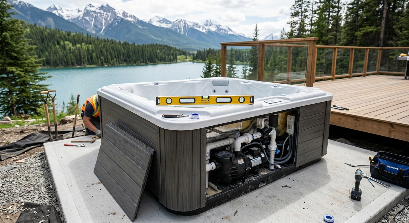 Installer un spa extérieur : support, accès et électricité