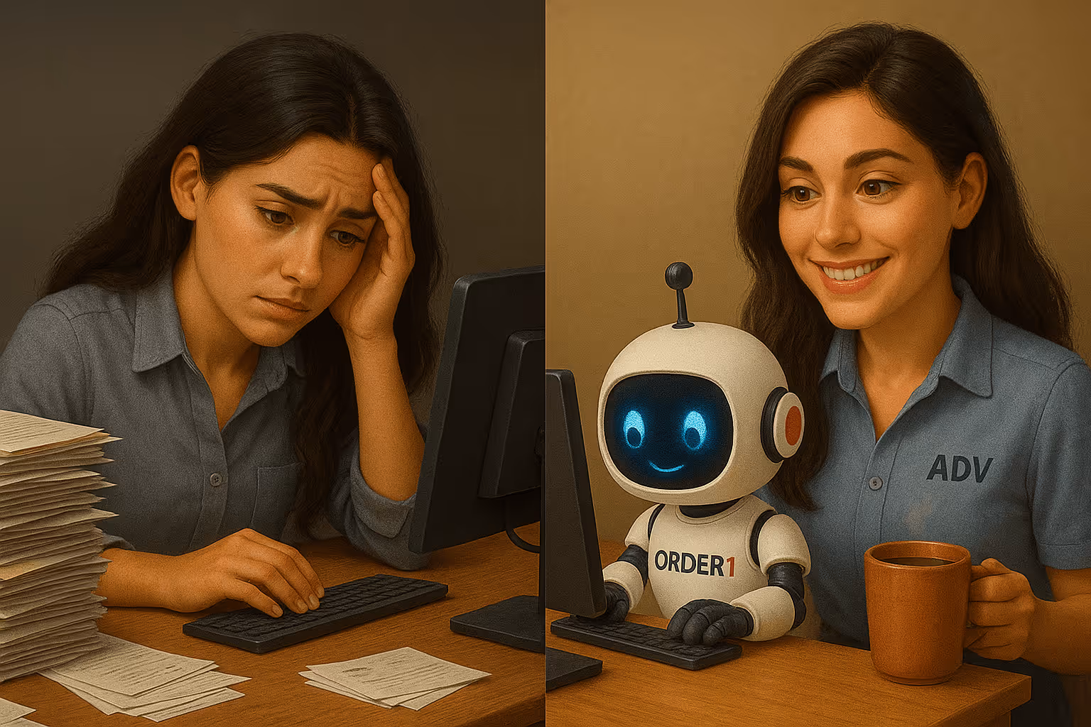 Comparaison saisie manuelle VS saisie par l'IA