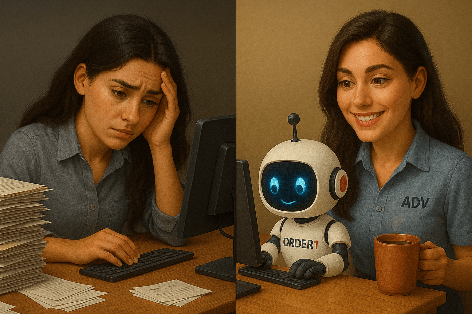 Comparaison saisie manuelle VS saisie par l'IA