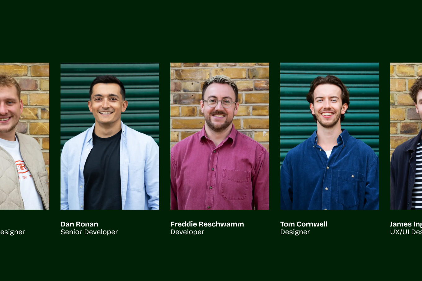 Carousel of images displaying the Bond & Coyne team members