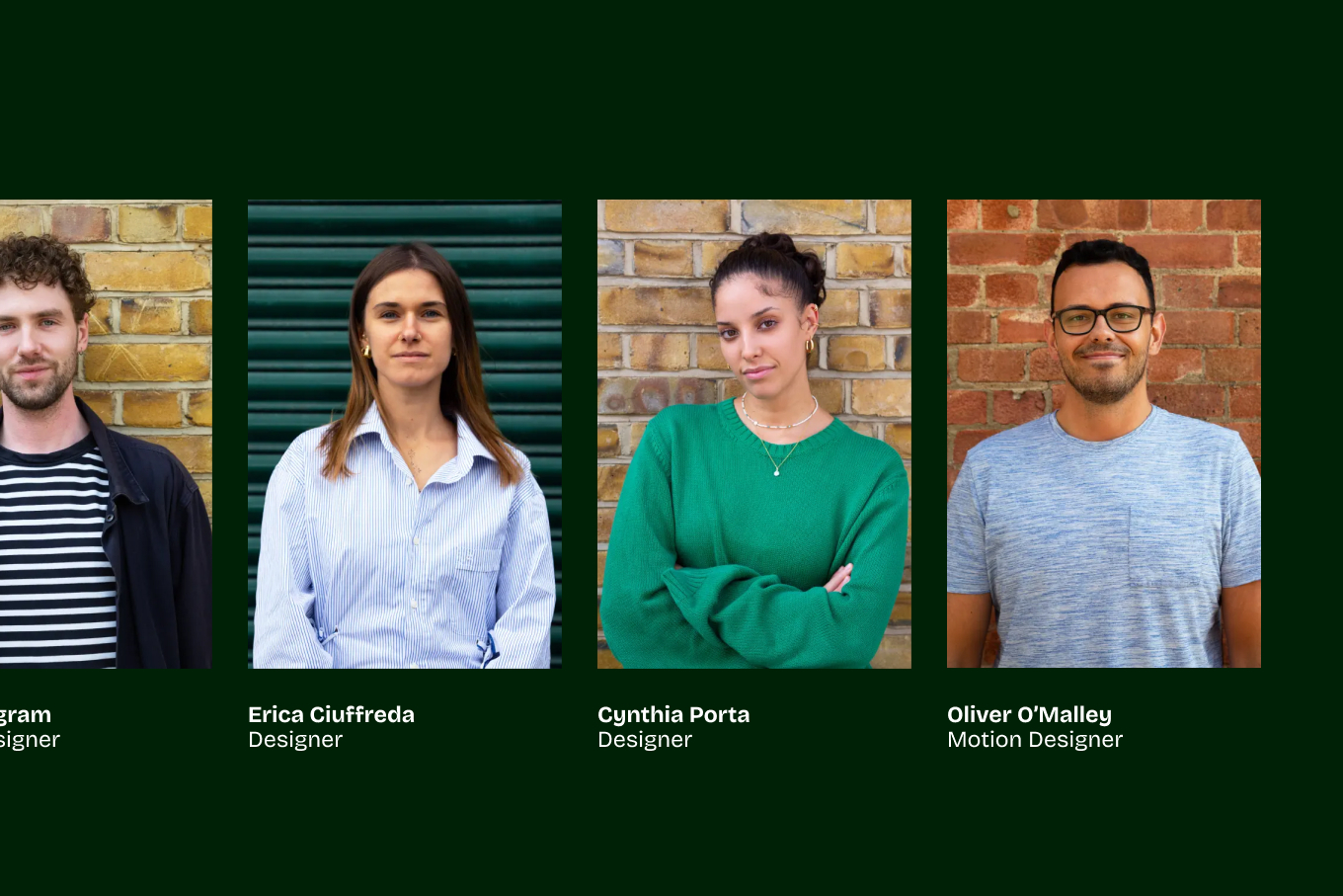 Carousel of images displaying the Bond & Coyne team members