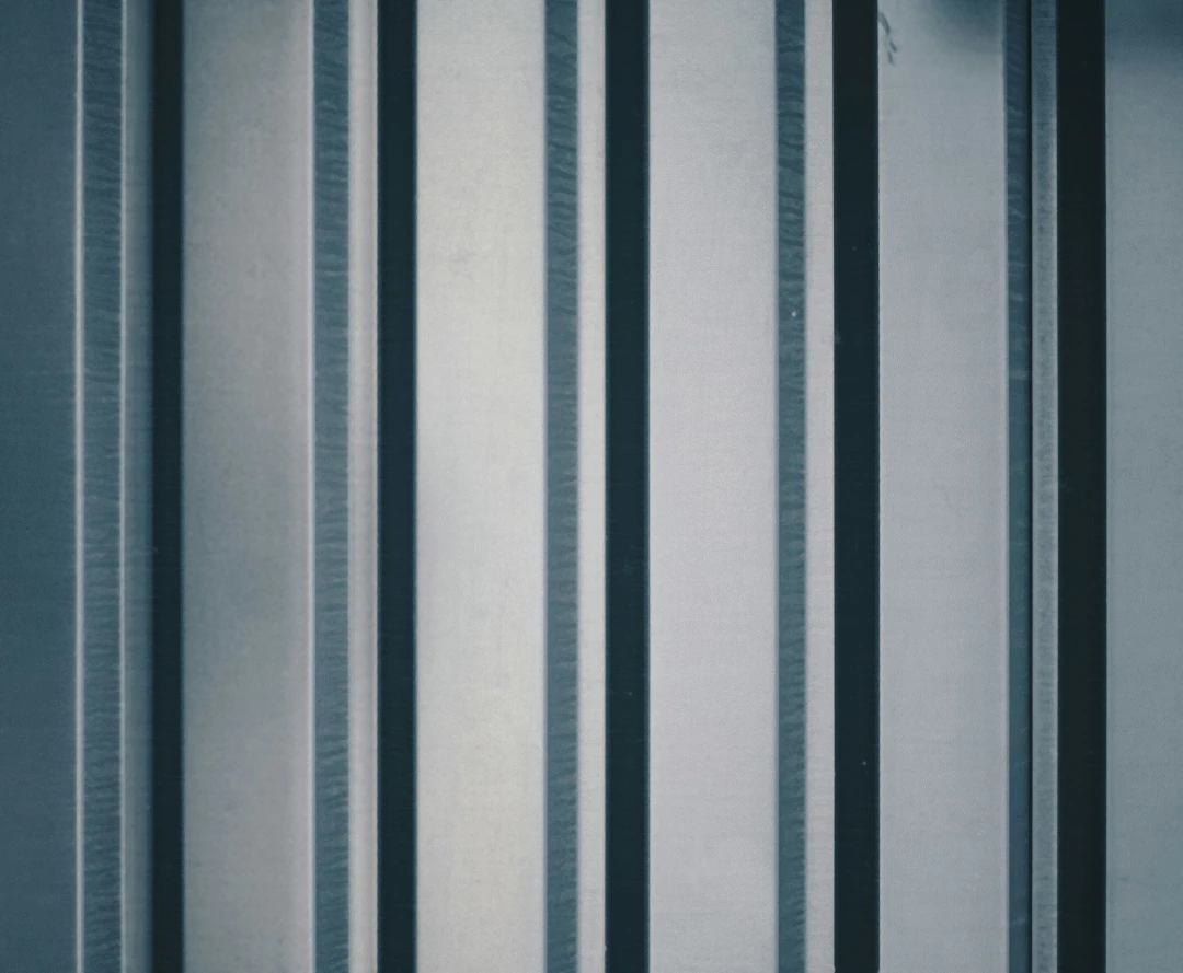 closeup of metal roofing sheet