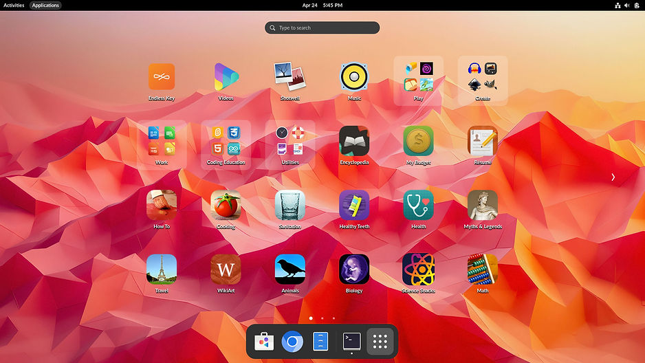 Endless OS 6 desktop