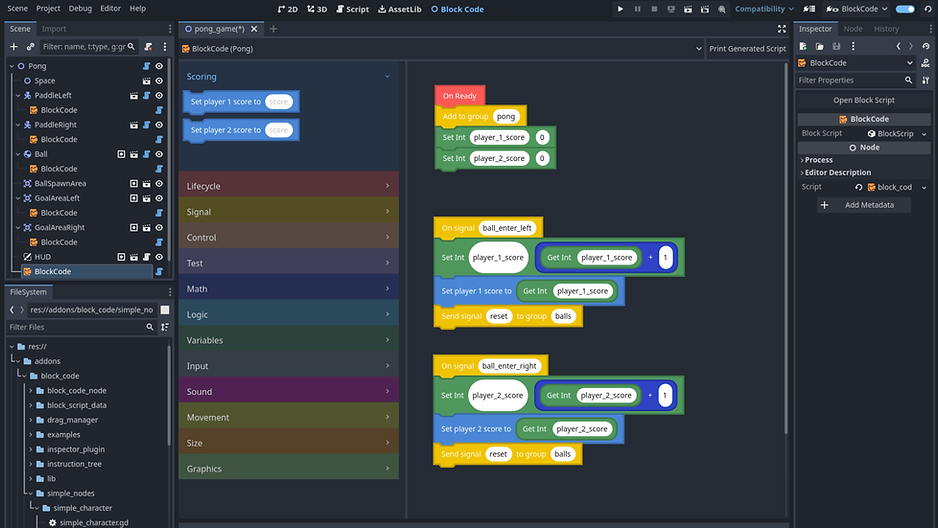 Godot block coding