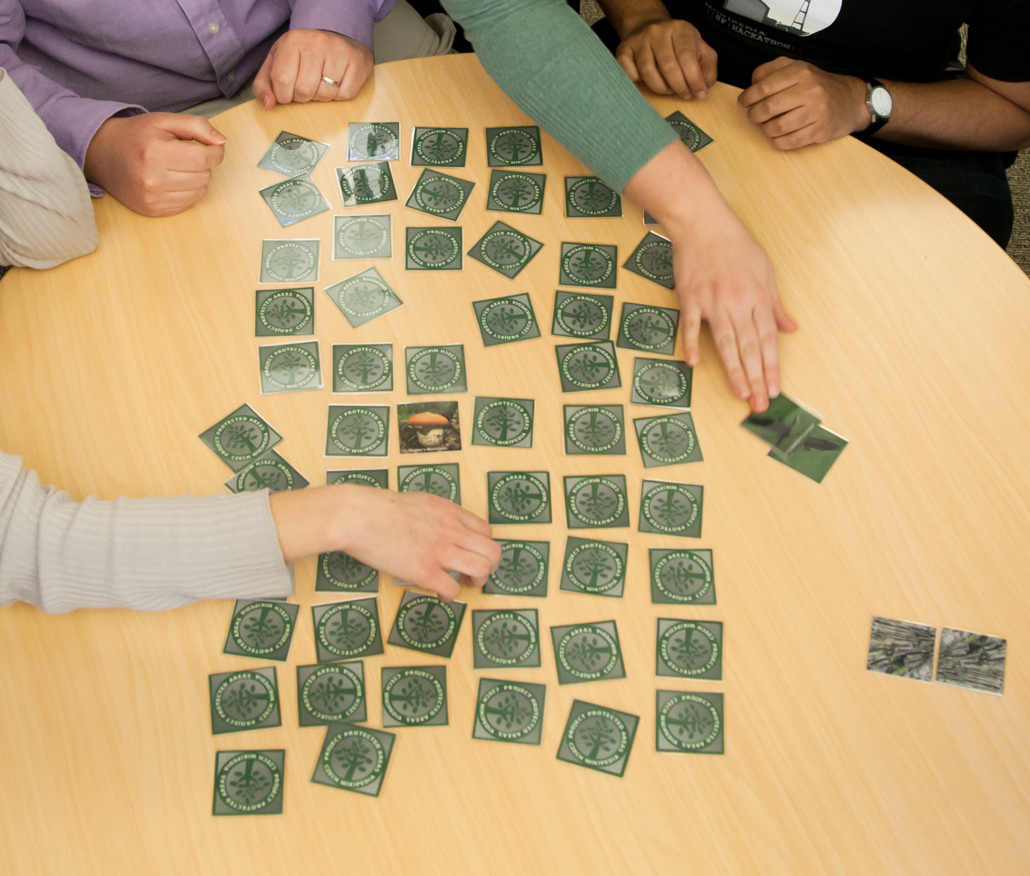 The classic memory matching game where players flip cards and try to match two picture of the same thing together.