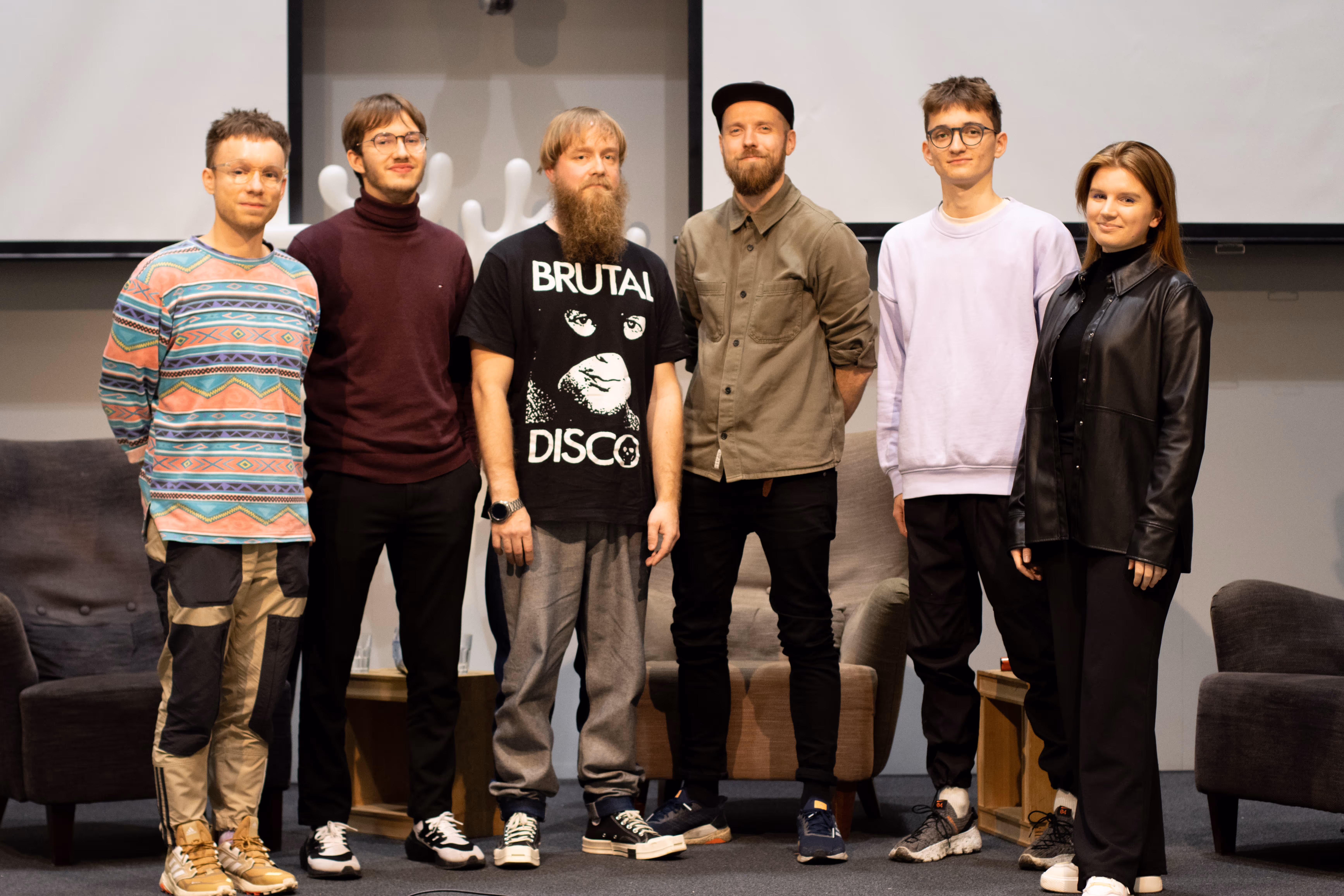 Picture of the career nights team with the guests from the first event