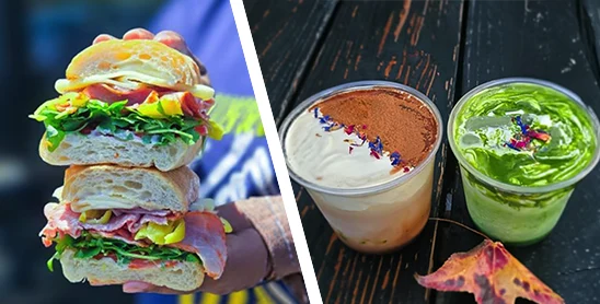 Photo collage of food from Lokal