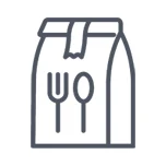 icon graphic of a to go bag