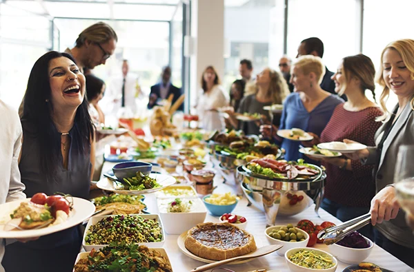 photo of catered office event