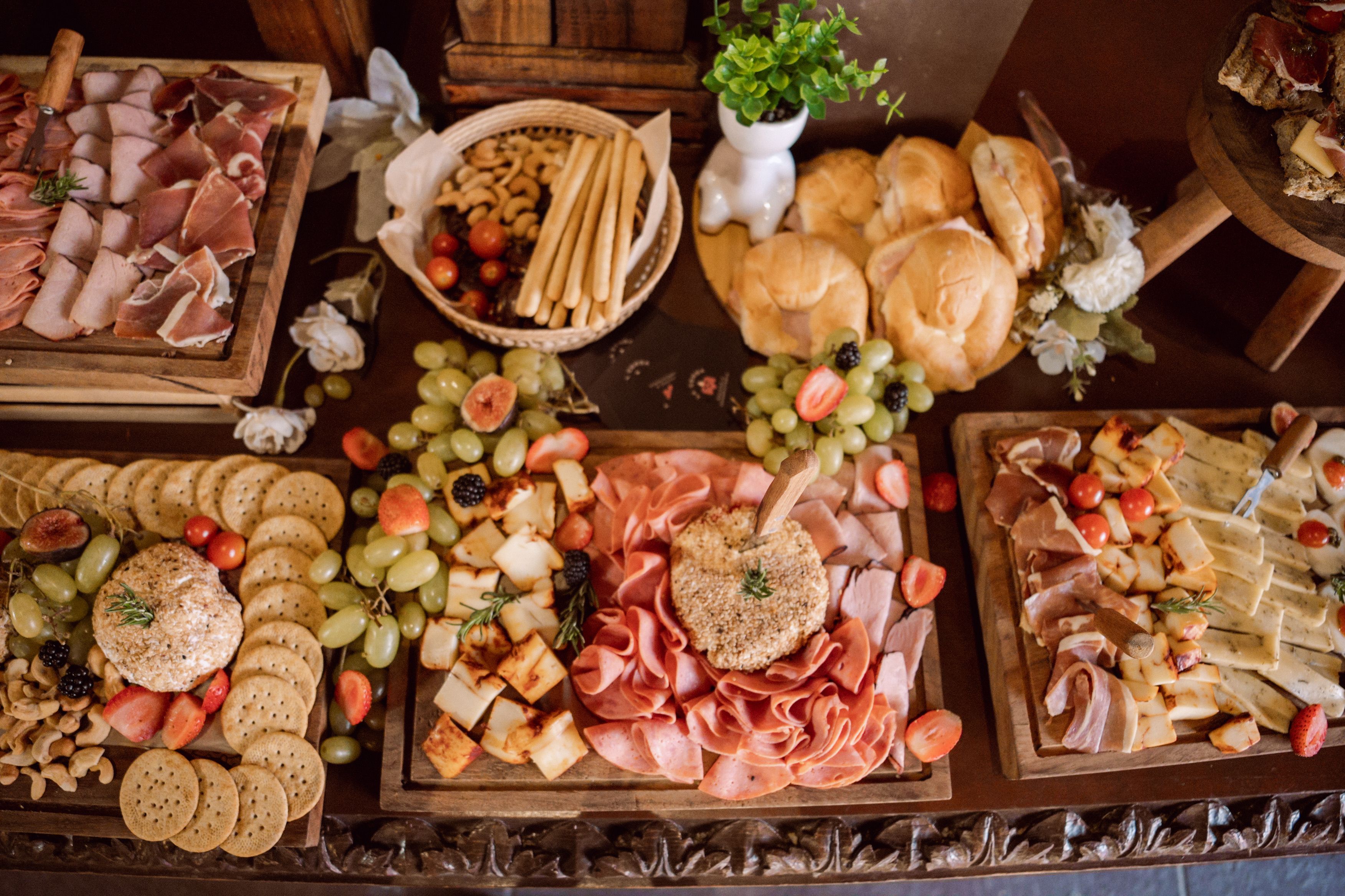 Fancy charcuterie board spread