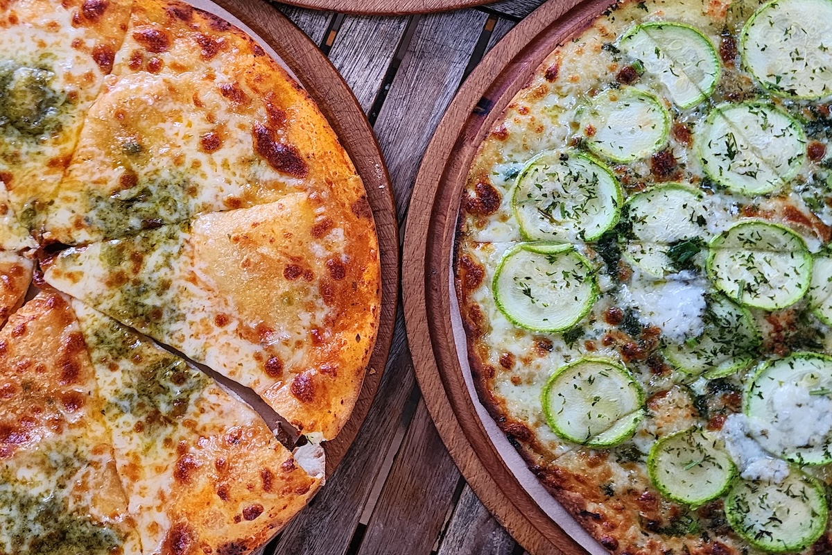 Two bar pizzas