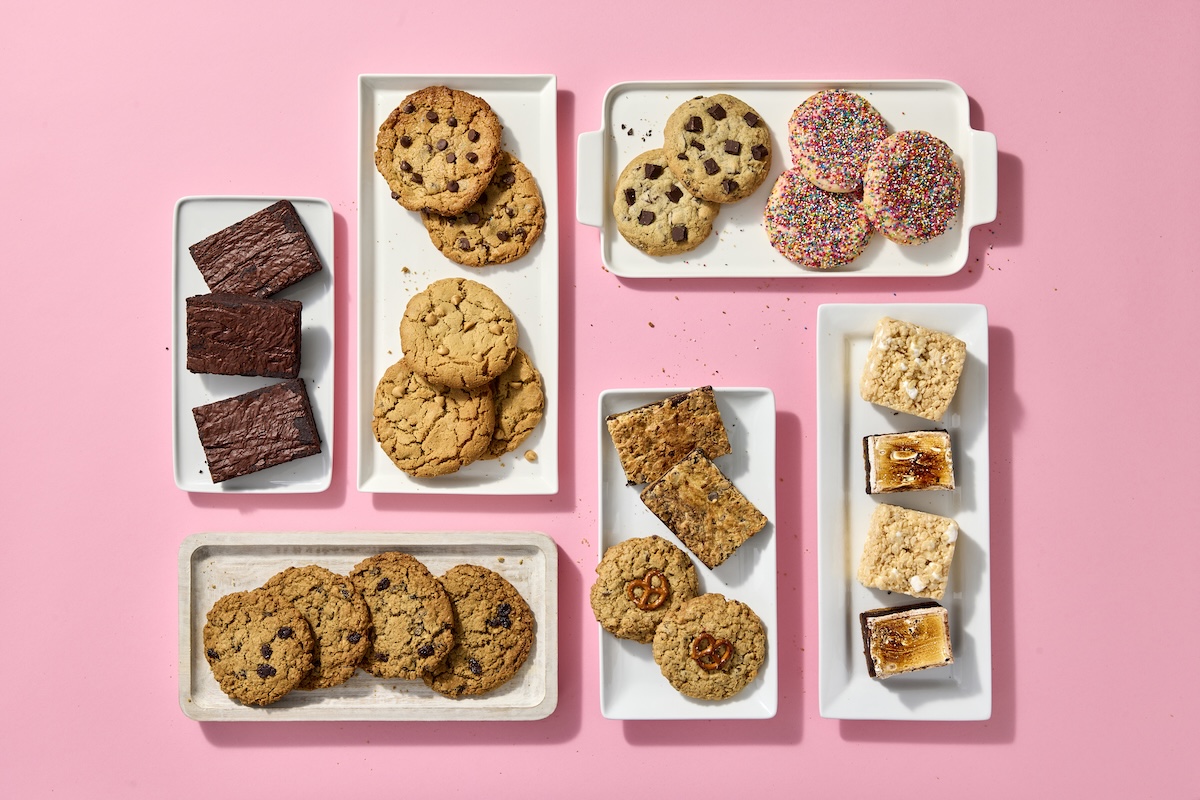 Spread of treats from Sugar Bliss including cookies, brownies, and bars