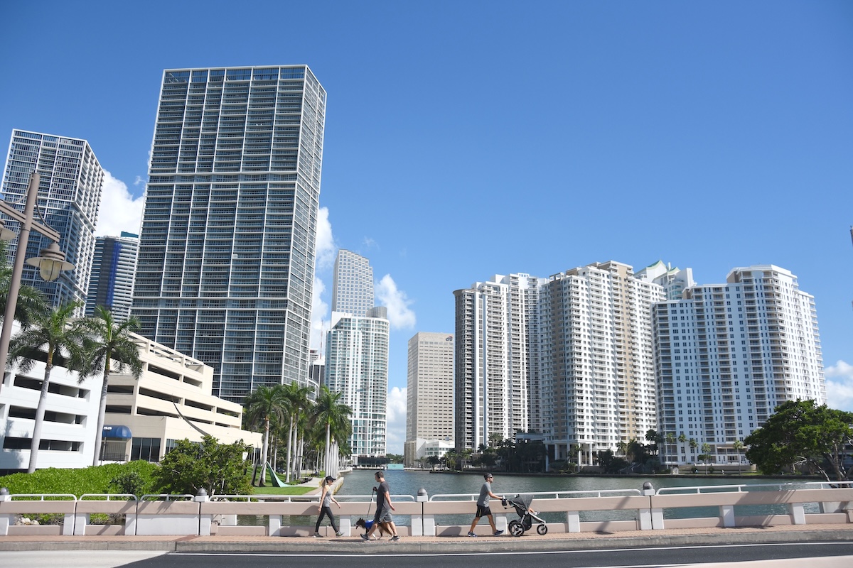 Skyline shot of downtown Miami