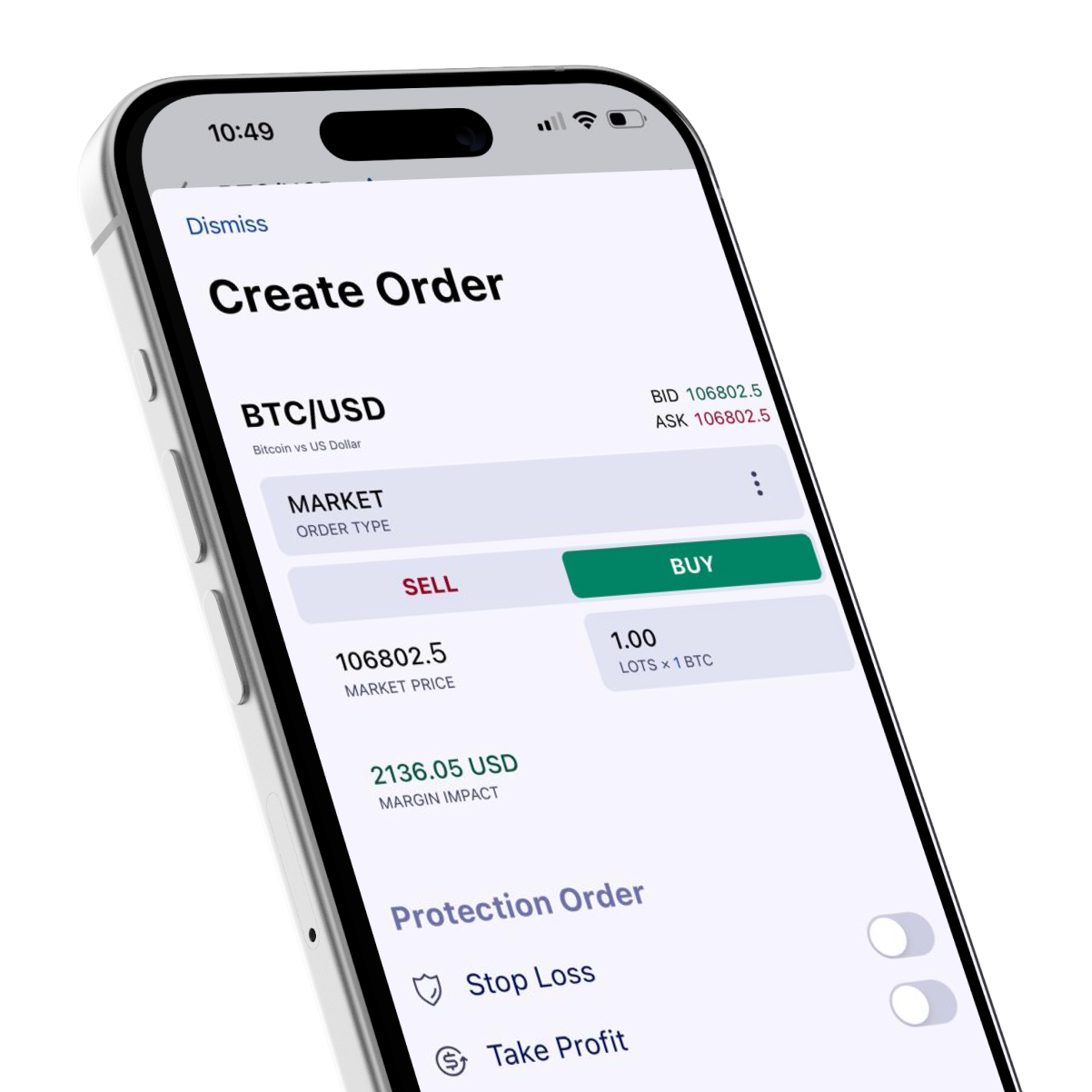 Application mockup