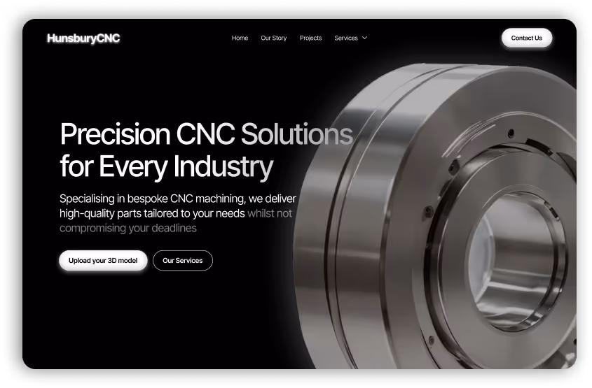 Website hero section
