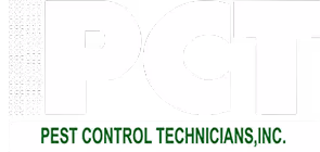 PCT: Pest Control Technicians Inc.'s white logo transparent