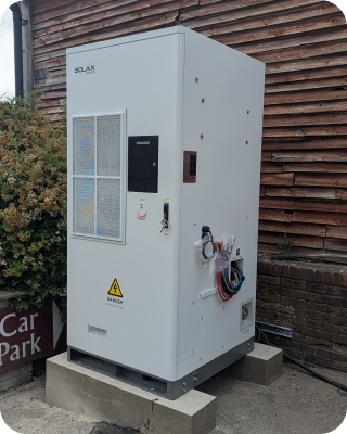 Commercial battery installed on commercial site