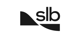 SLB company logo with stylized wave design.
