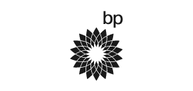 BP company logo with stylized sunburst design and lowercase letters 'bp'.