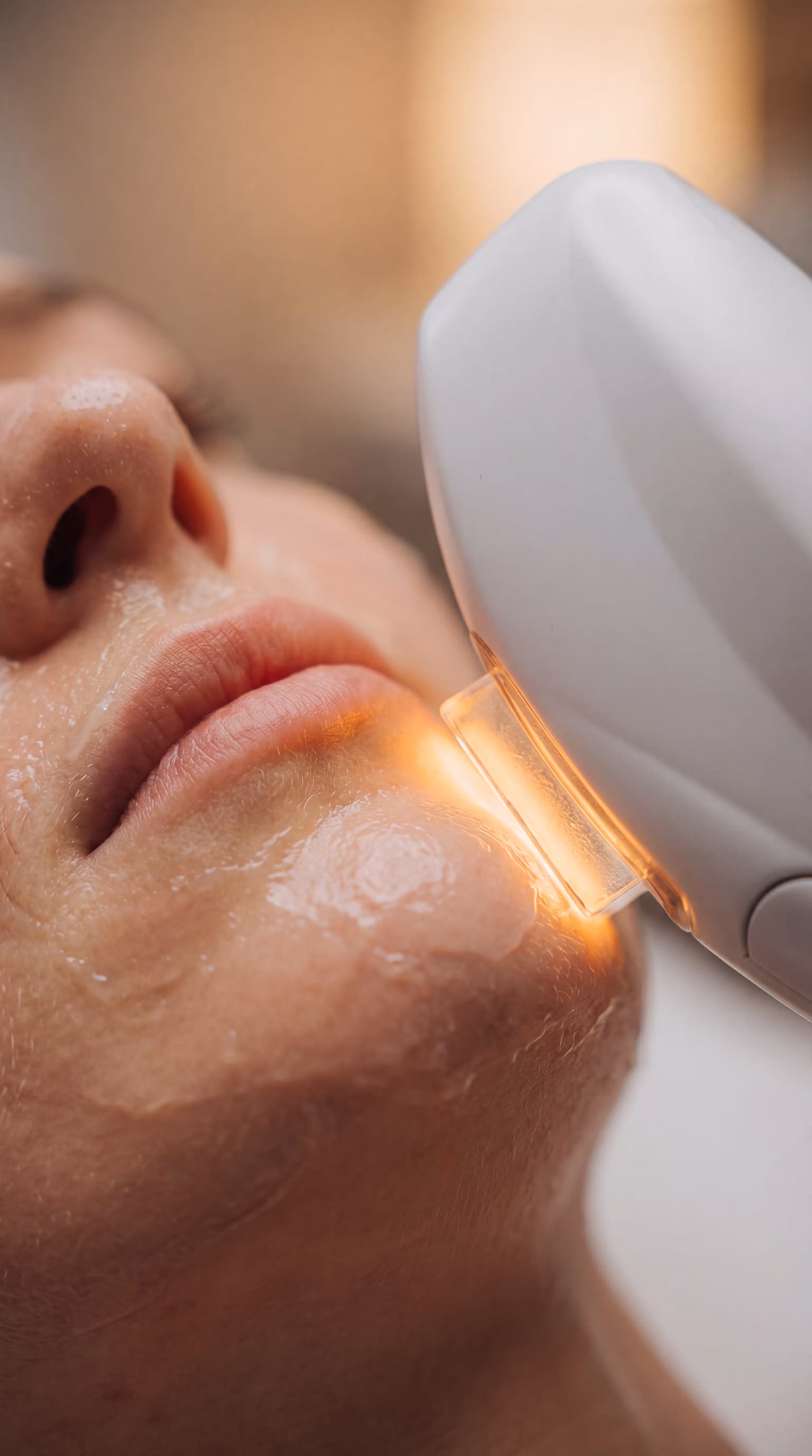 Sesión de fototerapia IPL en clínica estética Alef Med Valencia