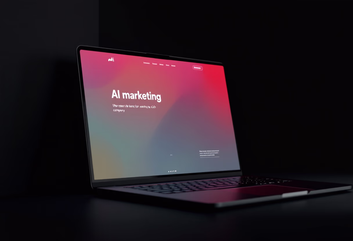 [interface] image of a laptop with software interface (for an ai marketing tech company)