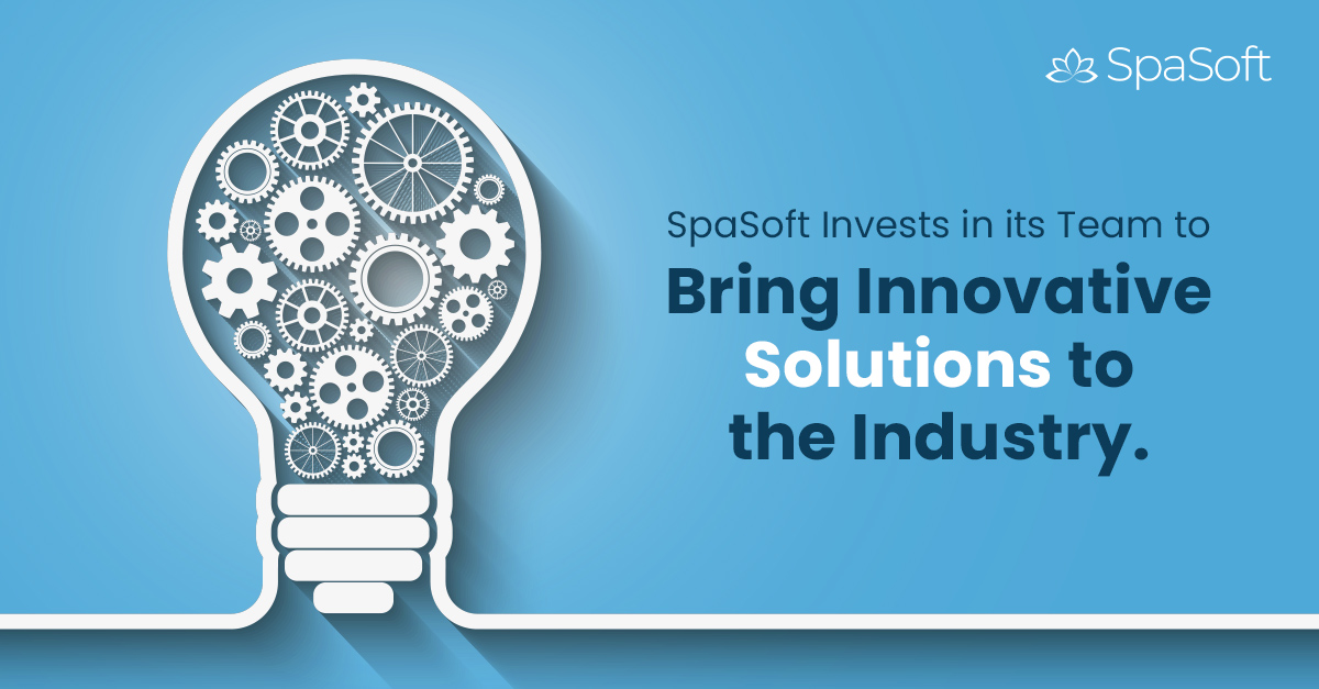 SpaSoft team collaborating on innovative spa management solutions for the industry