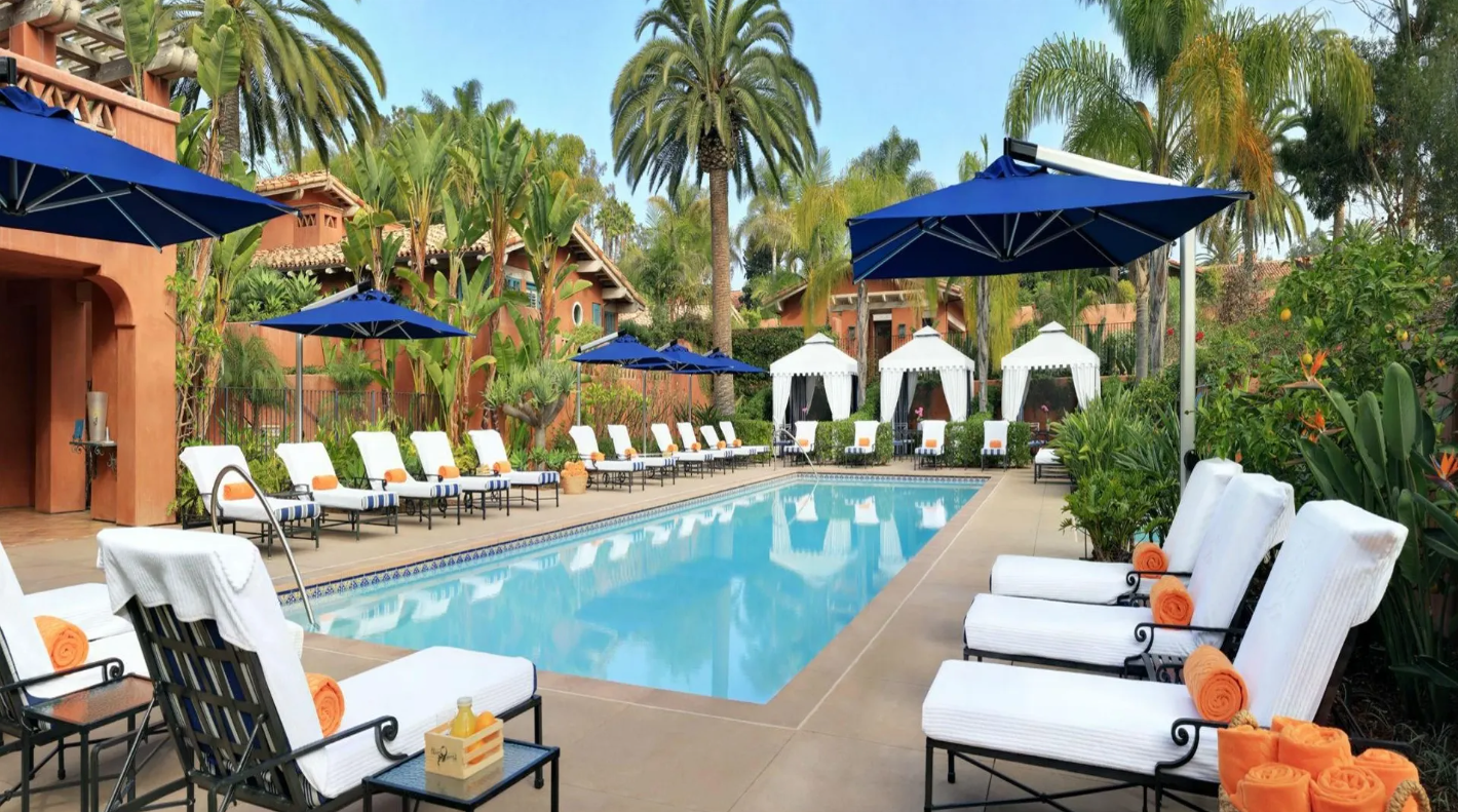 Rancho Valencia Resort spa reception area and wellness facilities