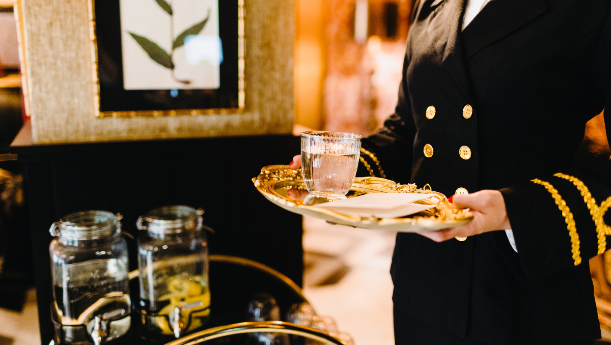 Elegant luxury hotel spa lounge where hospitality and wellness converge
