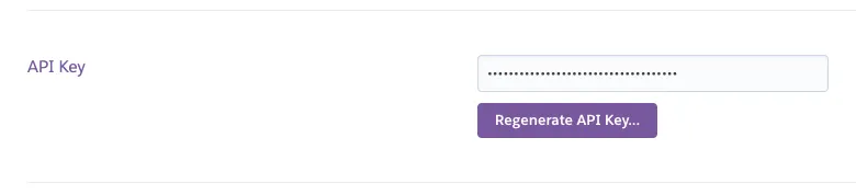 Generate API key