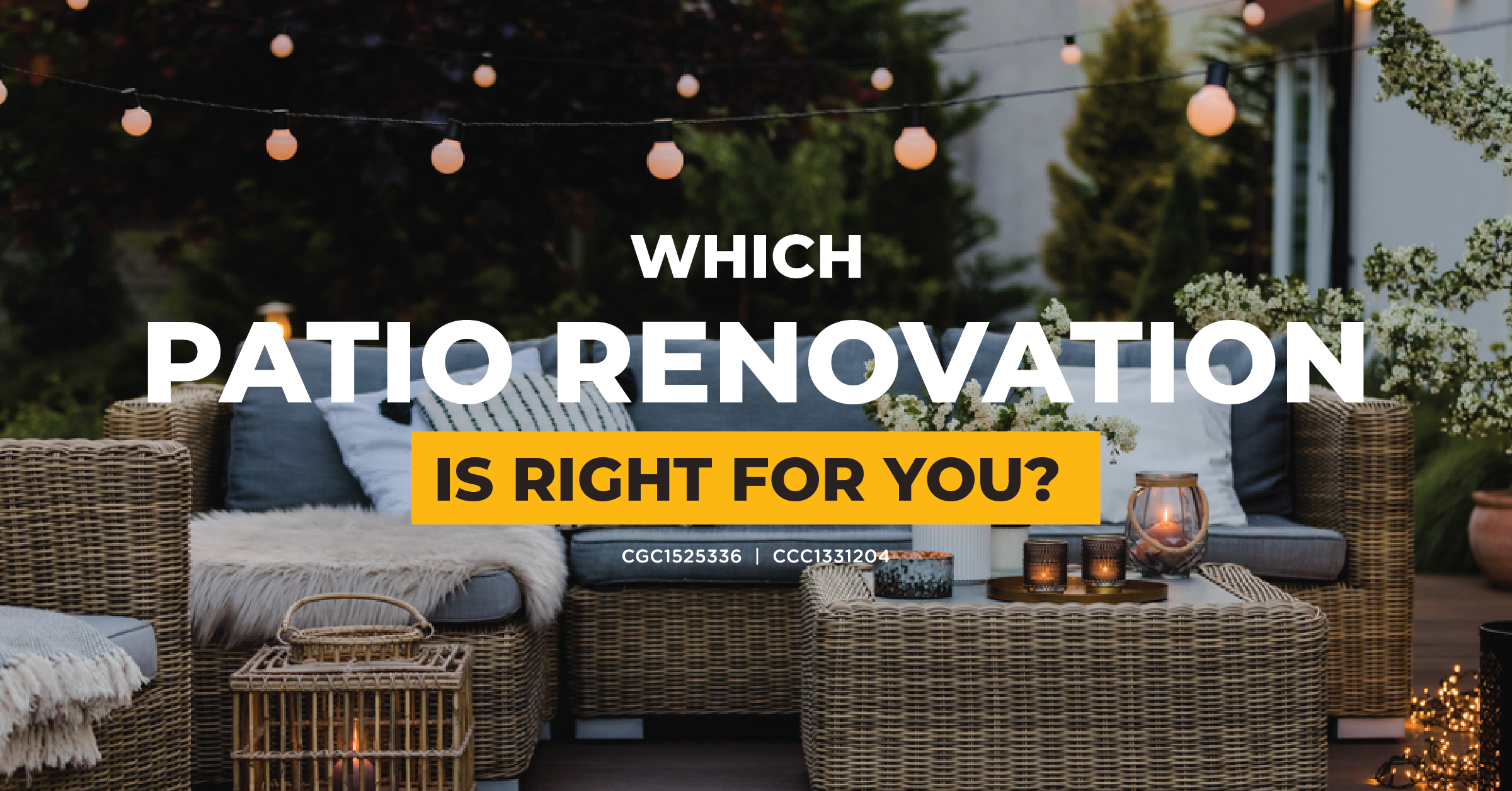 Which patio renovation is right for you?