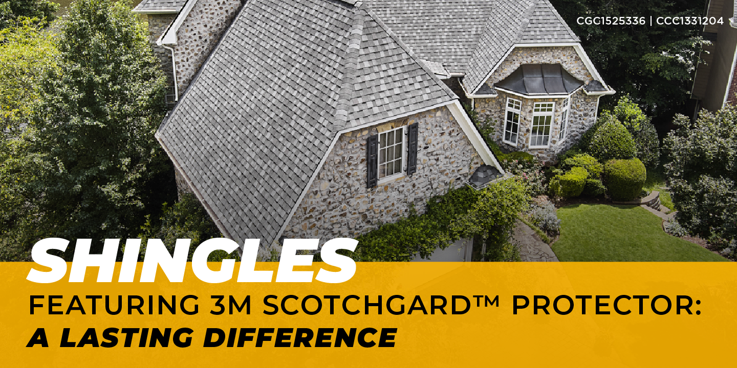 Shingles featuring 3M Scotchgard™ Protector: A Lasting Difference