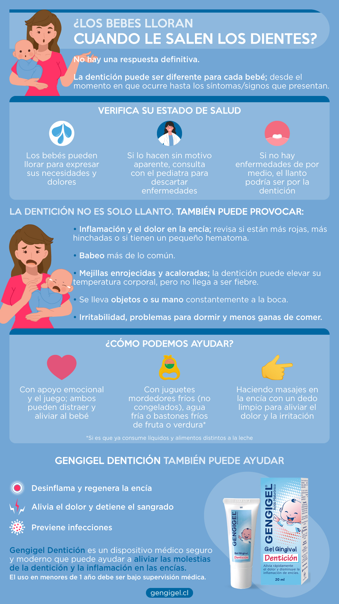 los bebés lloran cuando le salen los dientes resumen