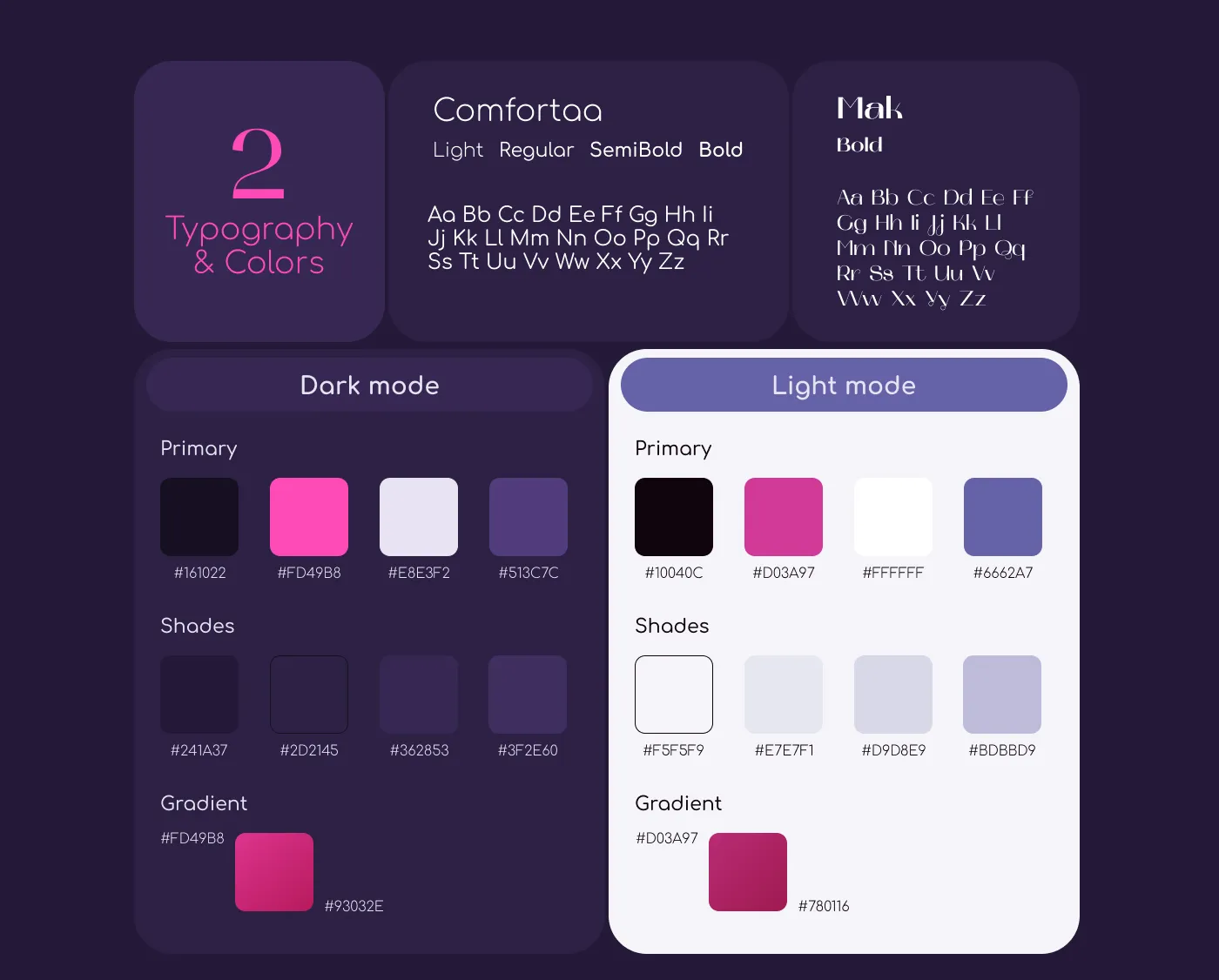 Shum - Design system colors
