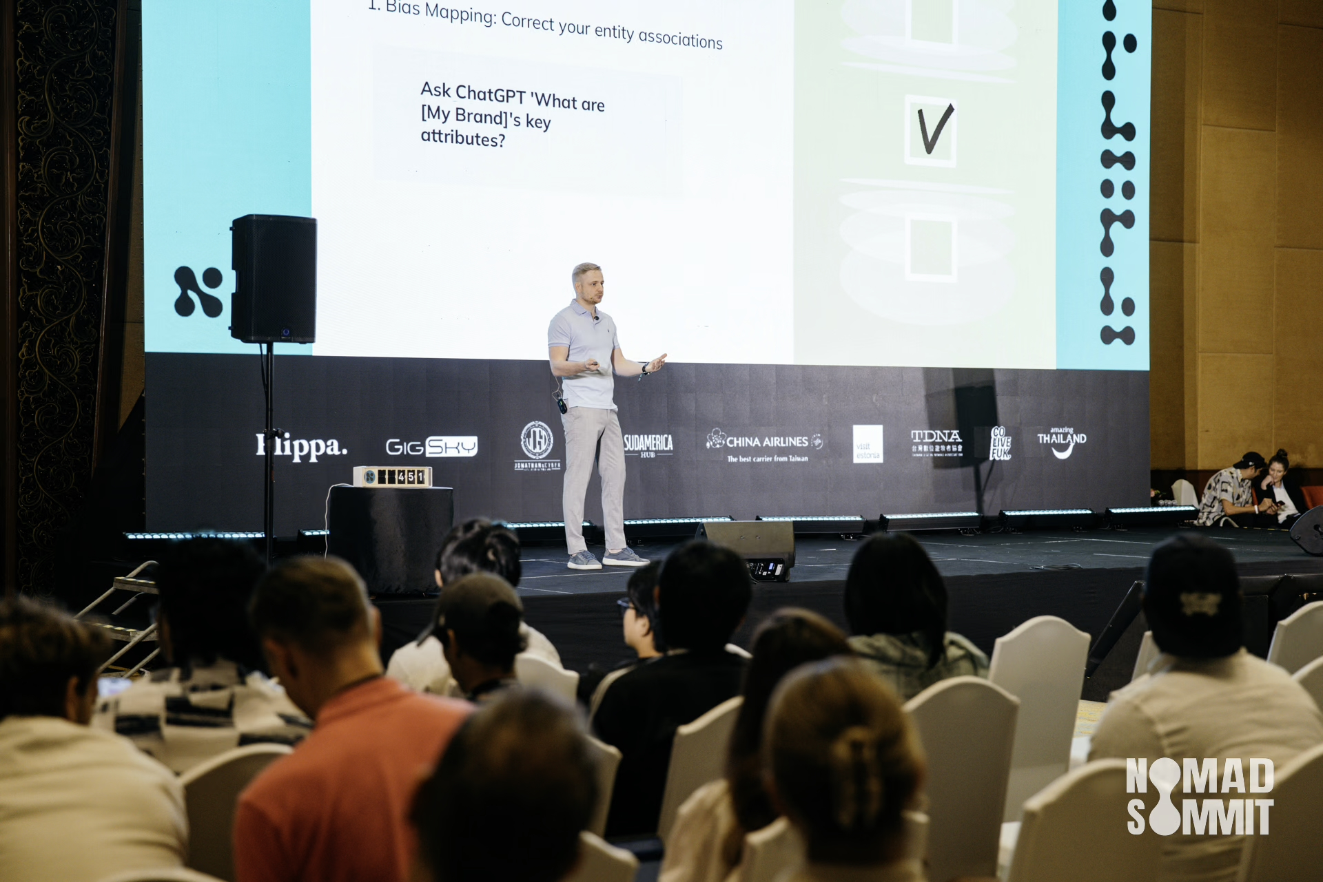 Konstantin Sadekov Presenting at the Nomad Summit 2026 on the topic 10X Your Online Visibility in AI Search