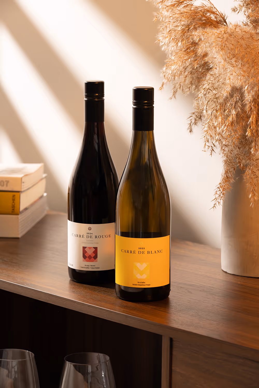 shoot bouteilles sur table