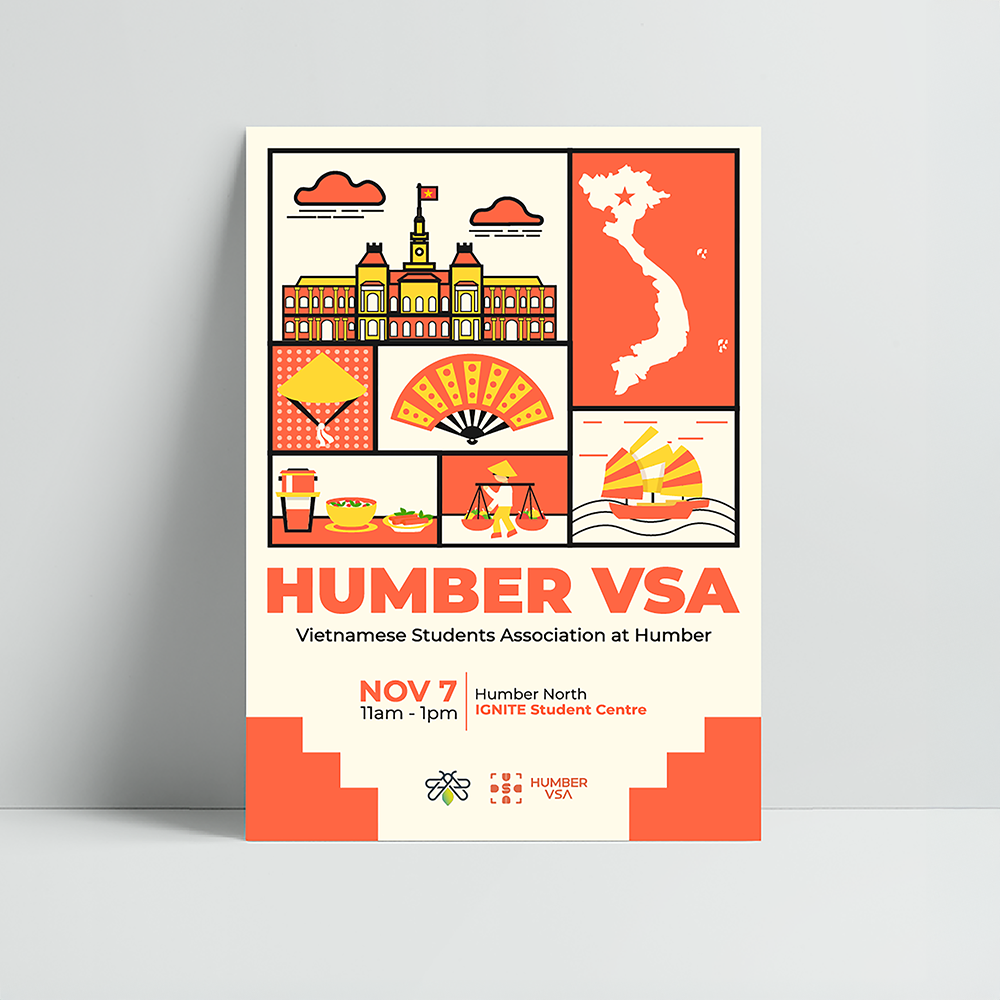 Poster design project created for Humber Vietnamese Student Association (VSA) by Minh Doan