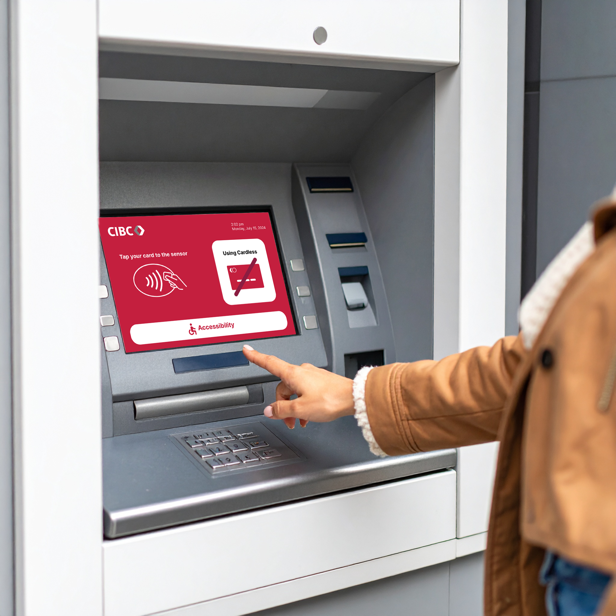 UX/UI project by Minh Doan showcasing an ATM interface mockup focused on user experience design.