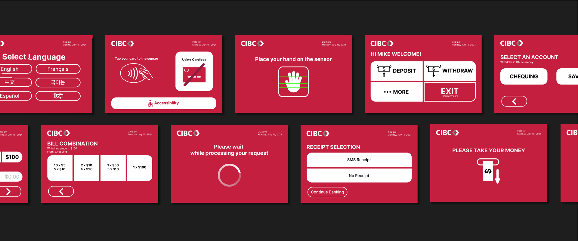 ATM  Interface mockup