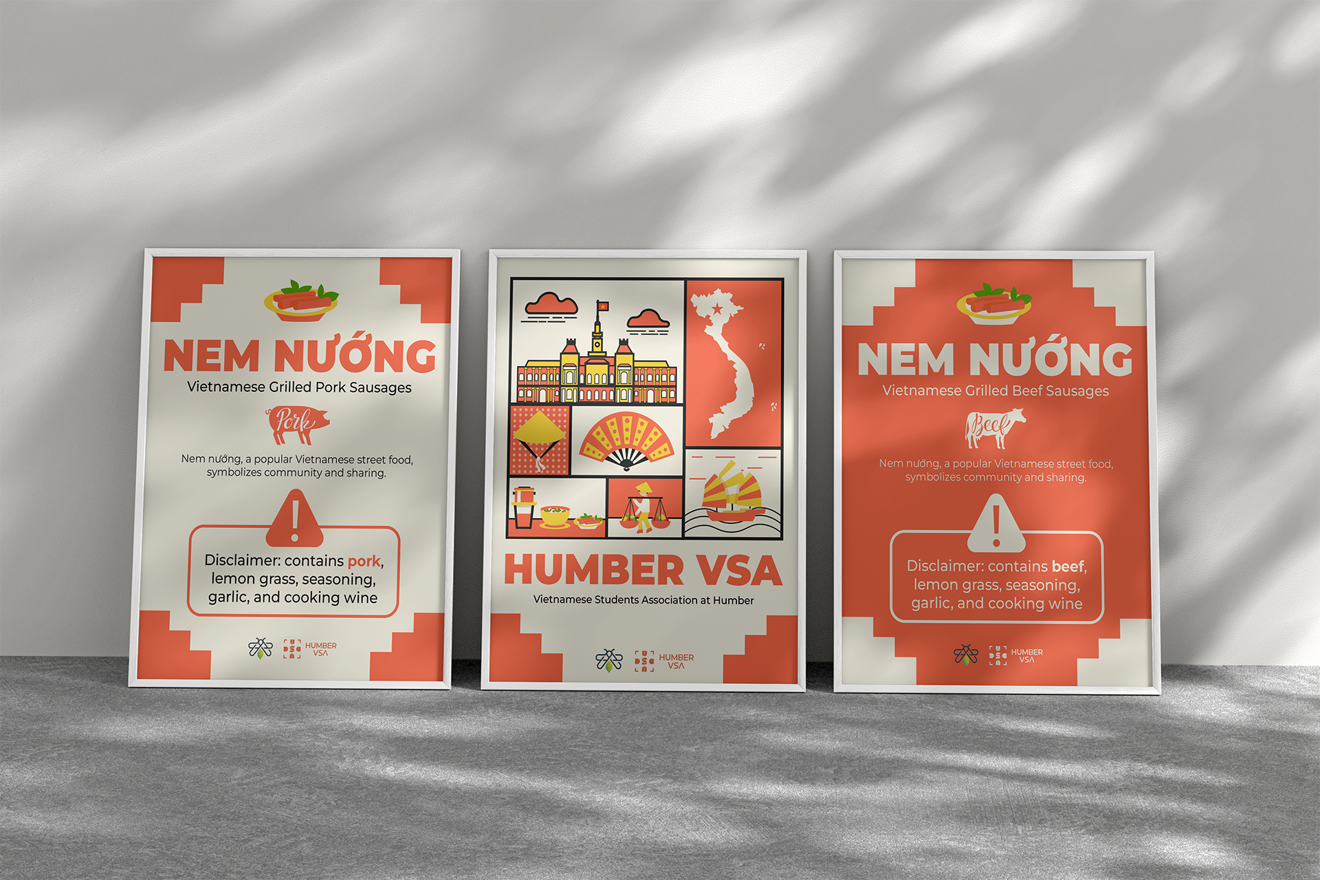 Humber VSA posters mockup displayed on a wall setting to simulate real-life event signage