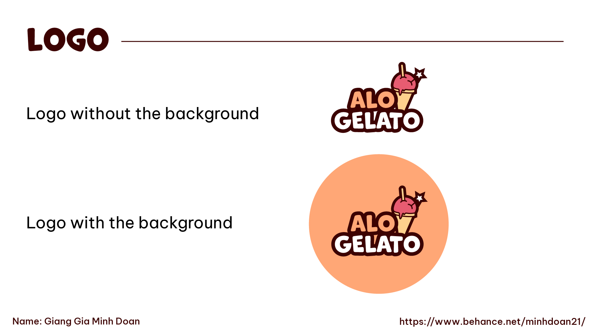 Alo Gelato logo with background and without background 