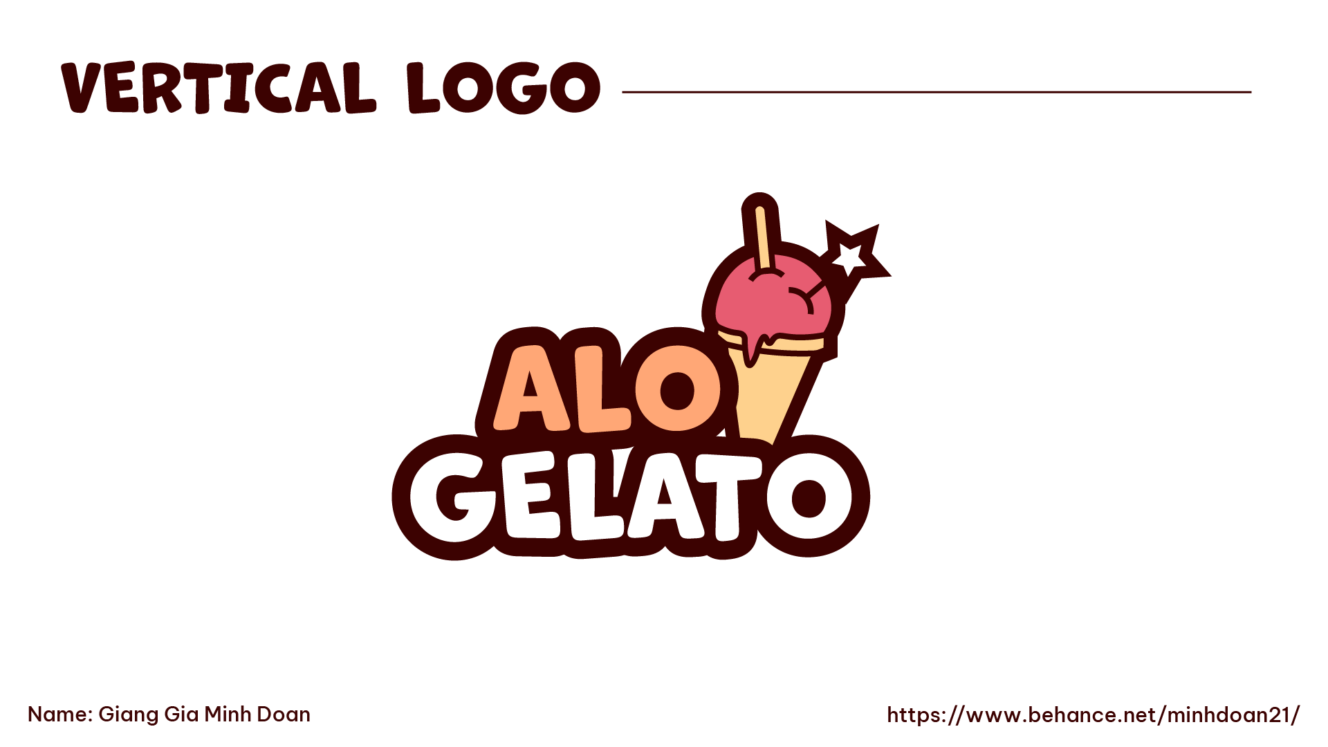 Alo Gelato vertical logo 